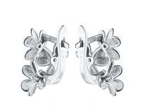 Серьги из белого золота с бриллиантами э0901сг03185300