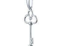 Классическая подвеска из серебра с бриллиантами э0601пд04155600