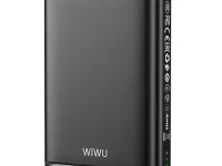 Внешний аккумулятор WiWU Wi-P043 MagSafe 10000mAh с подставкой (черный)