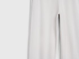 Трикотажные прямые брюки, Белый