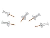 Кнопки силовые Berlingo 30 шт., цветные, ПВХ упак., европодвес, розовое золото