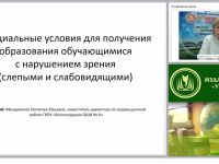 Специальные условия для получения образования детьми с нарушением зрения (слепыми, слабовидящими)
