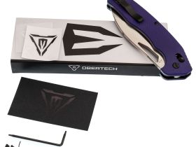 Складной нож Obertech ns-01 Drop point satin, сталь VG-10, рукоять G10, фиолетовый