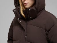 Стеганый пуховик с натуральным пухом