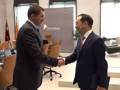 Глава Якутии обсудил проект «Синергия Арктики» с президентом «Ростелекома»