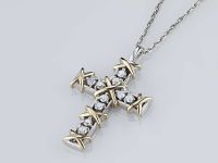 Подвеска из белого золота с бриллиантами э4801пд09171700