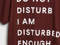 Пижамная футболка с текстовым принтом, Красный