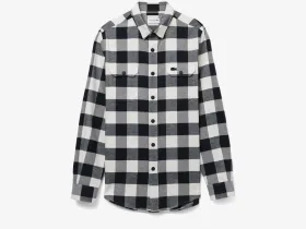 Мужская клетчатая рубашка Lacoste приталенного кроя