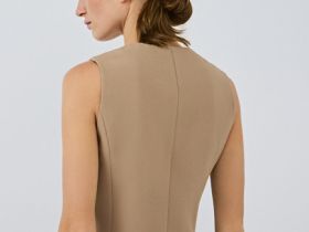 Жилет из поливискозы, Бежевый