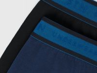 Трусы-транки с контрастными резинками, 2 шт., Синий