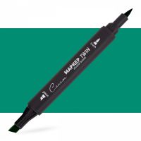 Маркер спиртовой Сонет "TWIN Brush" Изумрудно-зеленый