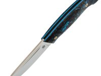 Нож Стрела, сталь Elmax, рукоять карбон, черно-синий