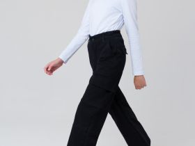 Брюки текстильные джинсовые утепленные флисом для девочек