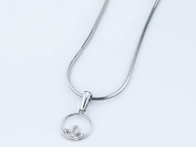 Подвеска из серебра с бриллиантом э0601пд04201602