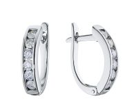 Серьги из белого золота с бриллиантами э0901сг08183900