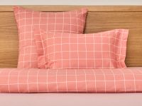 Постельное белье полукомплект Quadretti, кораллово-розовое