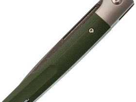 Складной нож Fat Dragon Attendants, сталь дамаск, рукоять G-10/сталь, зеленый