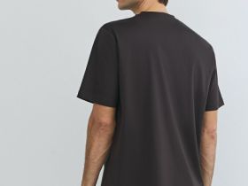 Футболка из мерсеризованного хлопка, Коричневый