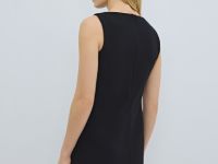 Платье мини без рукавов, Черный