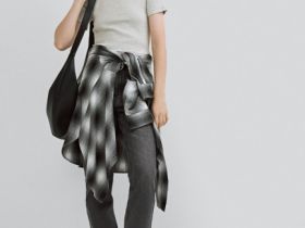 Футболка в рубчик, Серый