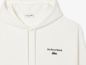 Мужская флисовая толстовка-худи Lacoste свободного кроя
