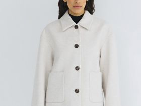 Куртка из пальтовой ткани, Бежевый