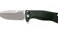 Нож складной LionSteel SR22A BS Mini, сталь Uddeholm Sleipner® Satin Finish, рукоять алюминий (Solid®), чёрный