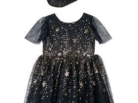 Карнавальный костюм: нарядное платье и шляпа волшебницы