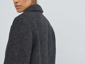 Пальто-пиджак из шерсти, Серый