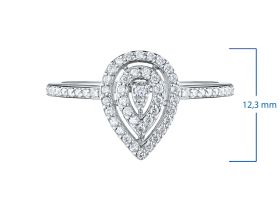 Классическое кольцо из белого золота с бриллиантами э0901кц08210008