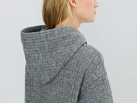 Худи с фактурными косами, Серый