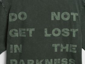 Футболка с текстовым принтом, Зеленый