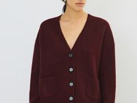 Кардиган из мягкой пряжи с шерстью, Фиолетовый