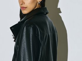 Куртка из искусственной кожи, Черный