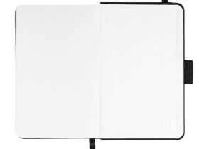 Скетчбук Гамма "Студия" А6 100 л 110 г, черный, твердая обложка, на резинке, белая