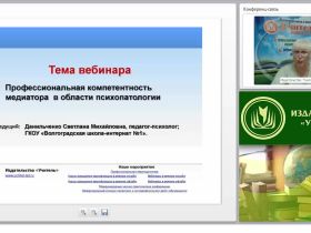 Международный вебинар «Профессиональная компетентность медиатора в области психопатологии»