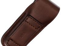 Чехол для складного ножа на пояс, 120 мм, кнопка, коричневый