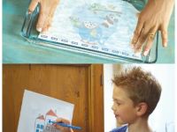 Набор для рисования MILAN: фломастеры легкосмываемые 5цв, клеенка для рисования, 5 трафаретов в карт