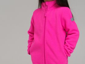 Толстовка из флиса на молнии для девочки