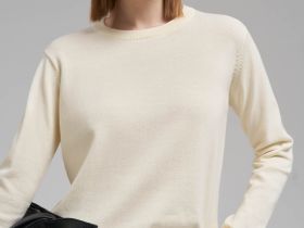 Джемпер полуприлегающего кроя из хлопка