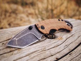 Складной нож Kershaw Shuffle II, сталь 8Cr13MoV, рукоять GFN, коричневый