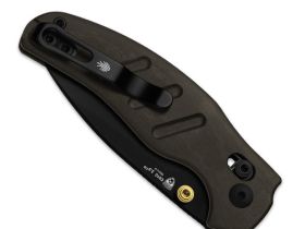 Складной нож Kizer C01C 2.9 CD, сталь Nitro-V, рукоять Richlite, коричневый/черный