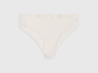 Бесшовные трусы средней посадки, Белый