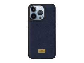 Чехол-накладка Keephone FengShang Series для iPhone 14 Pro Max искусственная кожа (синий)