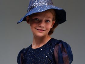 Карнавальный костюм текстильный для девочек: платье, шляпа