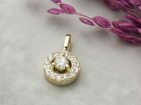 Подвеска из желтого золота с бриллиантами э0301пд10163700