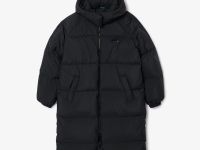 Женский длинный пуховик Lacoste с капюшоном