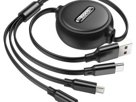 Кабель Hoco X75 (USB) 3 в 1 Lightning/Micro USB/Type-C 100см 2.0A (черный)