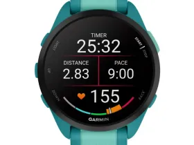 Смарт-часы Garmin Forerunner 165 Music Turquoise Bezel with Aqua Silicone Band (010-02863-32)
