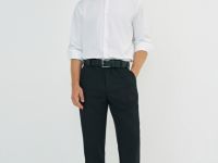 Классические брюки Slim fit, Черный